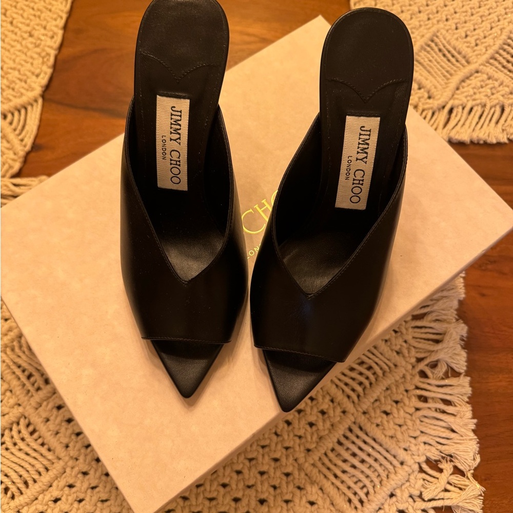 Jimmy Choo Black Women's Mules
